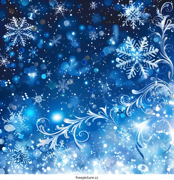 Christmas background with snowflakes