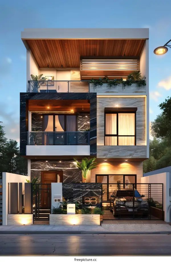 Modern Architectural Design of a Residential Building