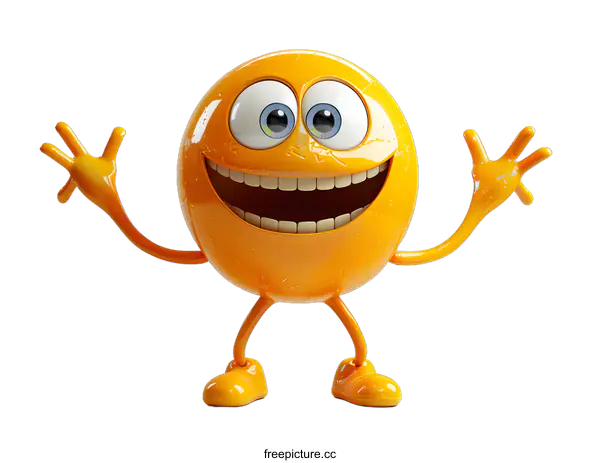[Transparent Background PNG]3d yellow cartoon character