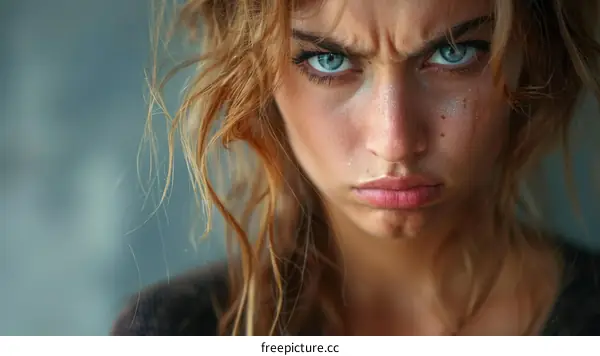 Close Up Portrait of a Caucasian Woman