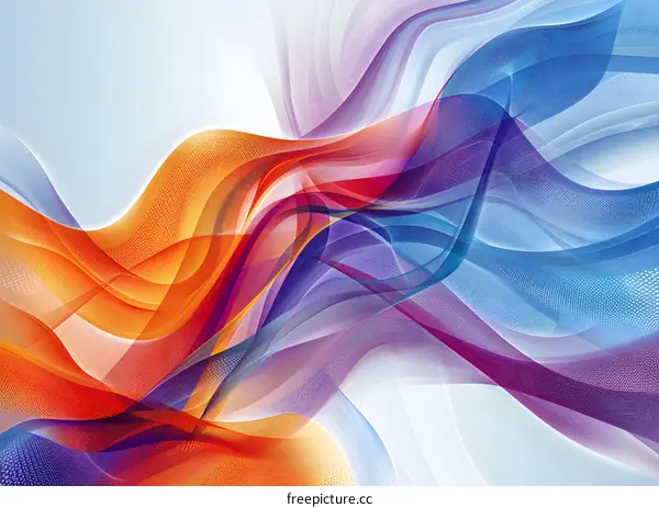 Abstract Colorful Waves Background