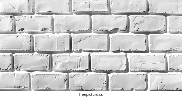 Whitewashed Brick Wall Texture Background: Distressed Urban Loft Aesthetic