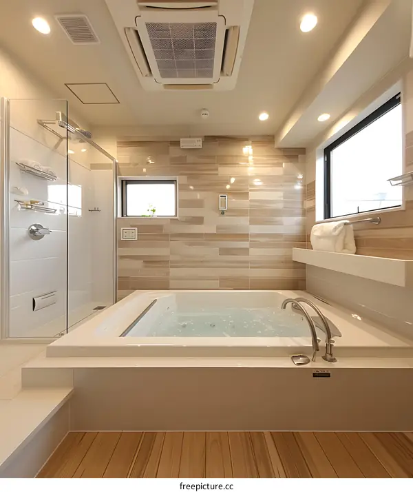 Modern Bathroom Interior Design with Jacuzzi