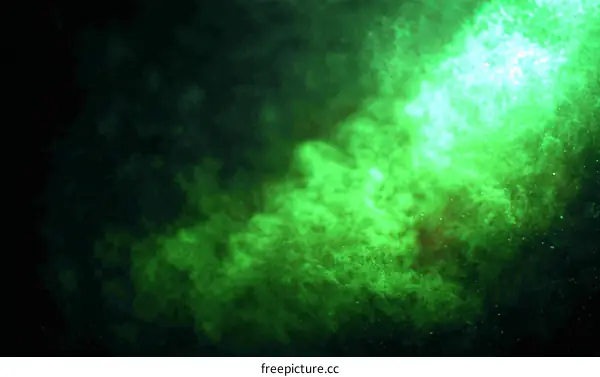 Abstract Green Smoke Background Design