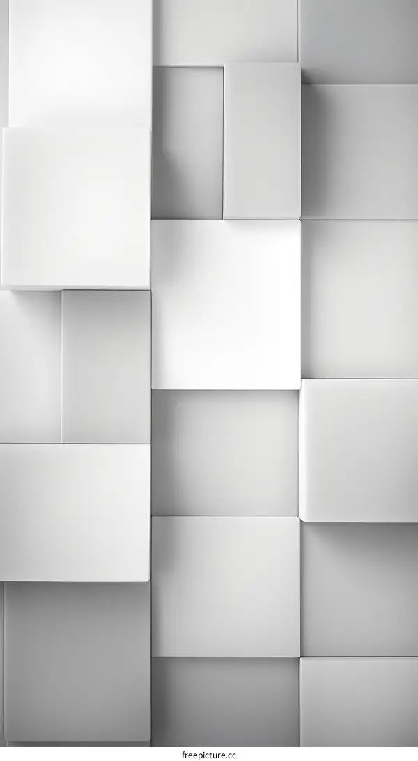 3D Illustration of White Boxes