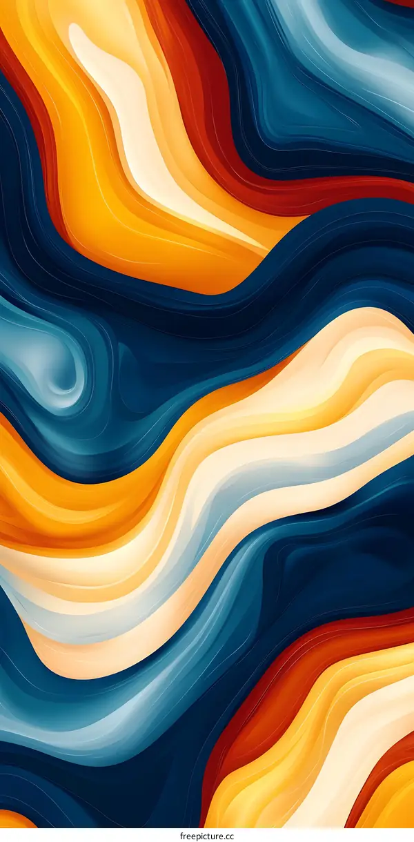 Abstract Wavy Lines Background Design