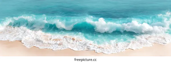 Ocean Waves Crashing on a Sandy Beach