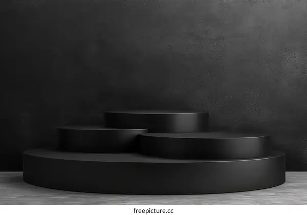 Modern Minimalist Black Product Display