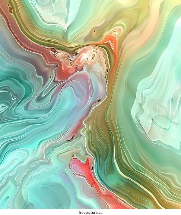 Abstract Swirling Liquid Art Background