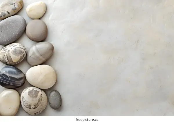 Grey Background with Smooth Stones