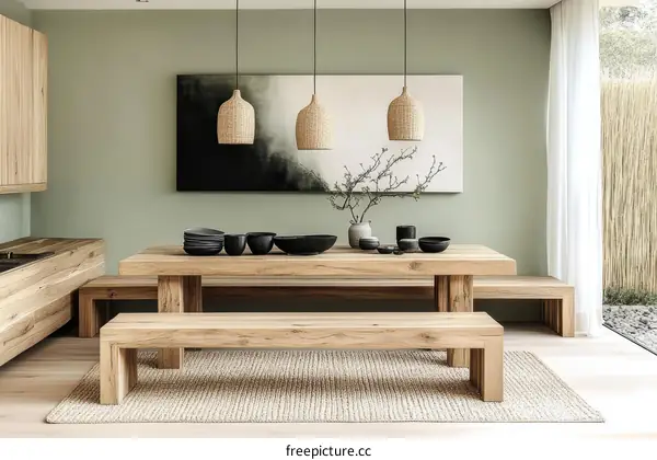 Modern Wooden Dining Room Interior Design