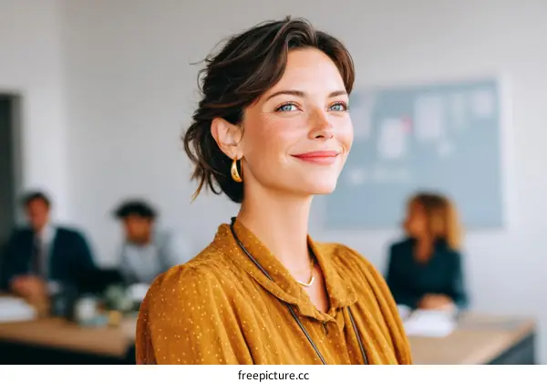 Confident Woman in a Meeting