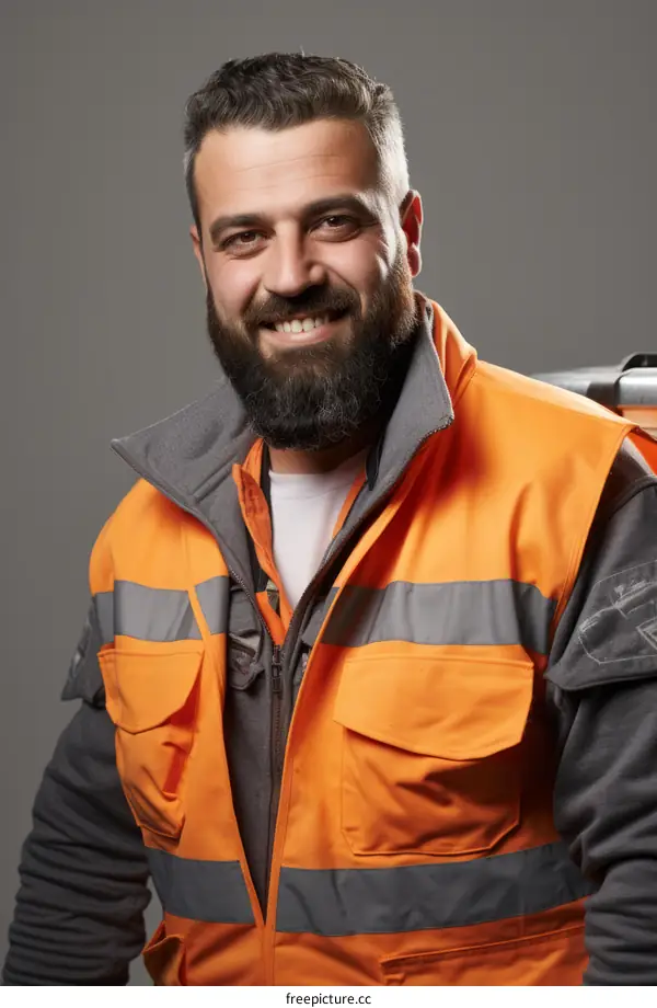 portrait of a smiling construction worker
