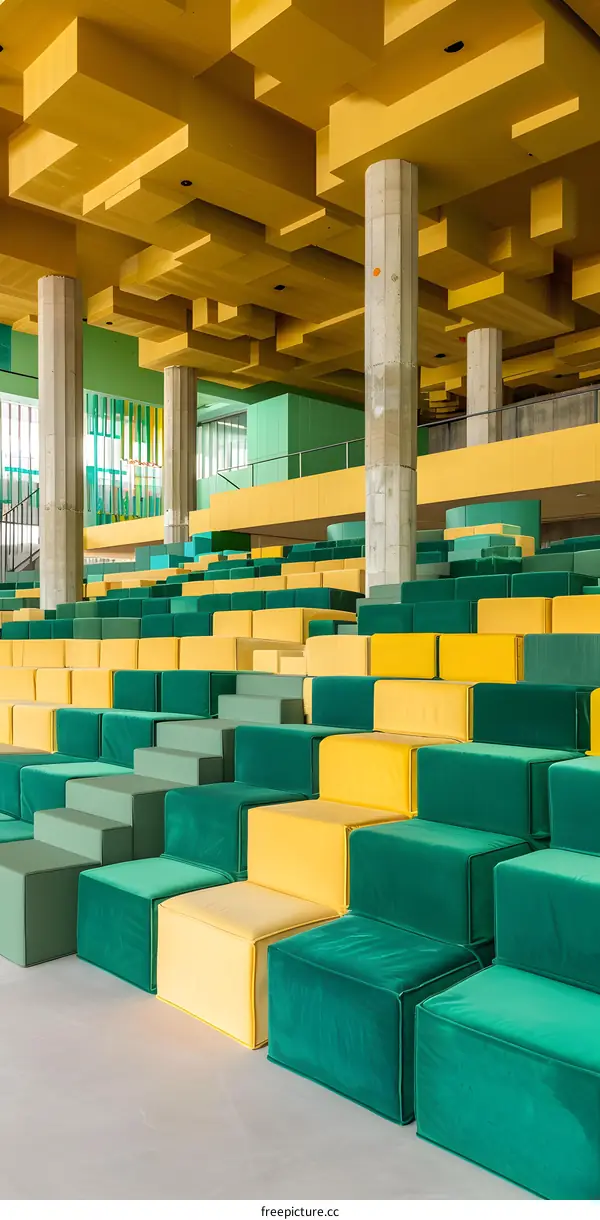 Modern Yellow and Green Seats Auditorium