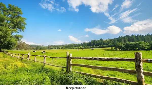 Holstein Cows Grazing in a Lush Vermont Pasture