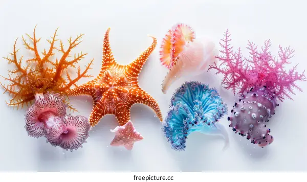 Underwater wonders: A mesmerizing array of marine invertebrates
