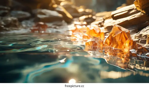Orange Crystals In Water