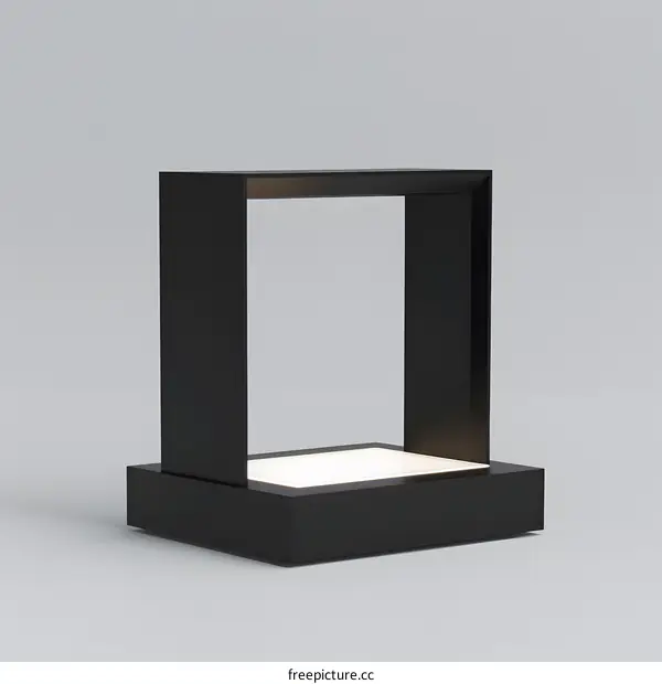 Black Square Modern Minimalist Light Fixture