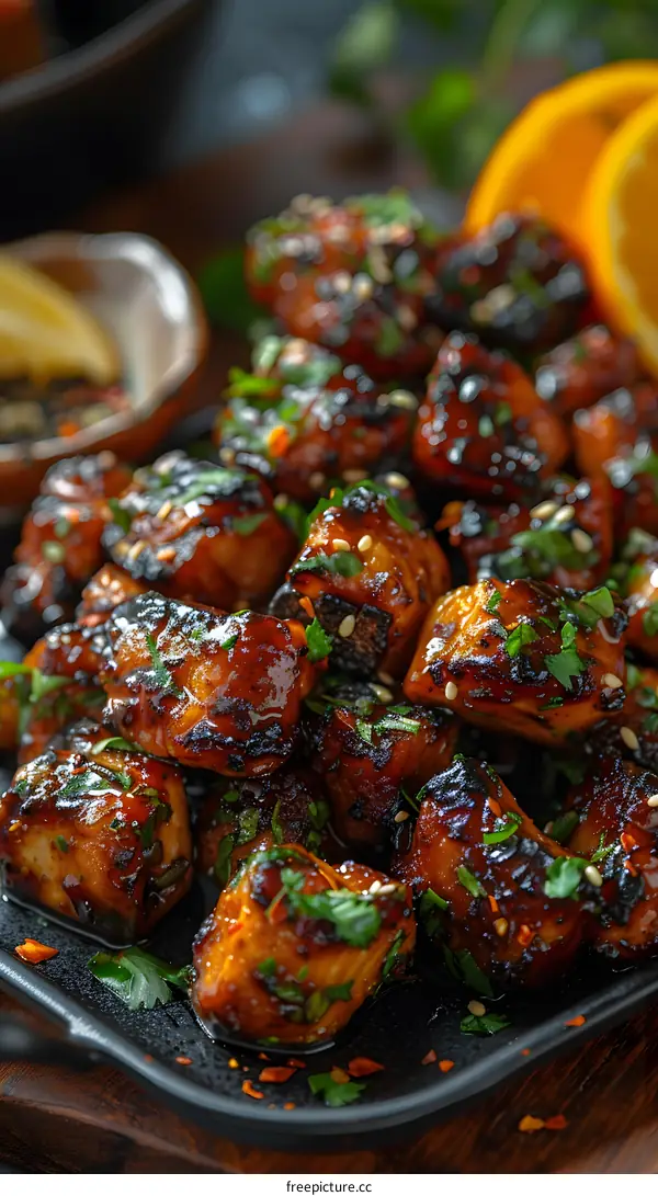 sticky orange chicken