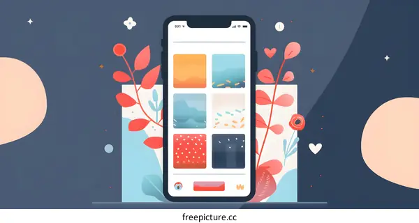 Mobile Phone with Abstract Patterns