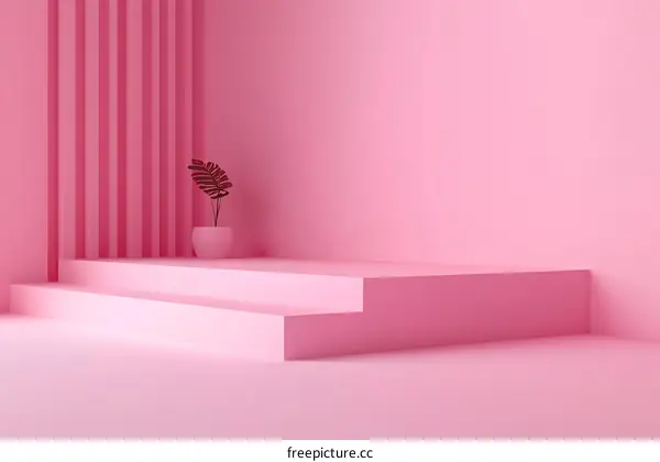 Pink Geometric Minimalist Product Display