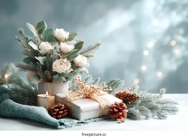 Winter Festive Christmas Decoration Arrangement