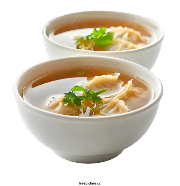 [Transparent Background PNG]Chinese Wonton Soup