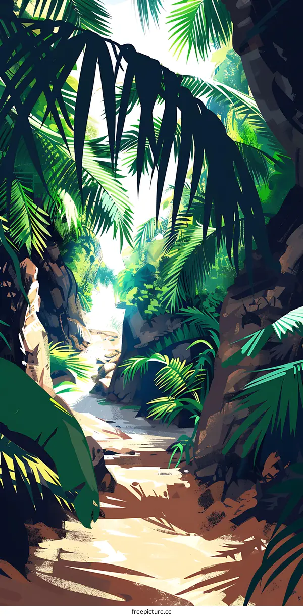Jungle Path Leading to the Sunlight