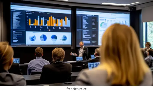 Business Conference Presentation With Diverse Audience