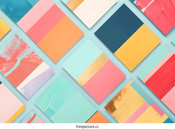 Abstract Geometric Shapes Design Colorful Background