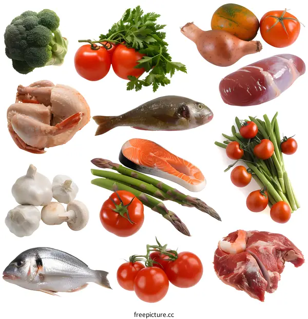 Fresh Ingredients For Healthy Cooking Collection