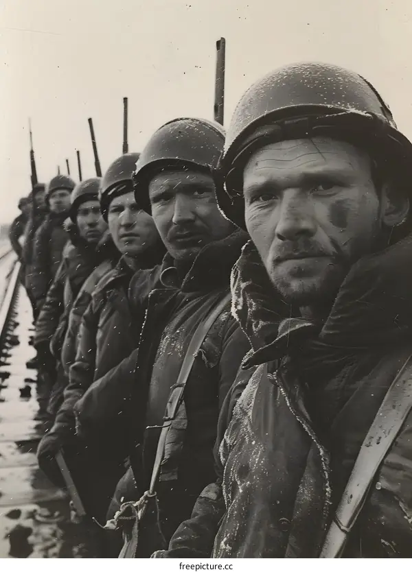 soviet soldiers in winter gear