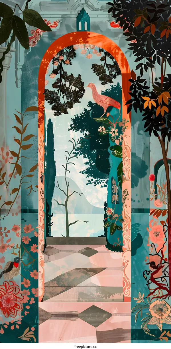 Collage Art with a View of Nature