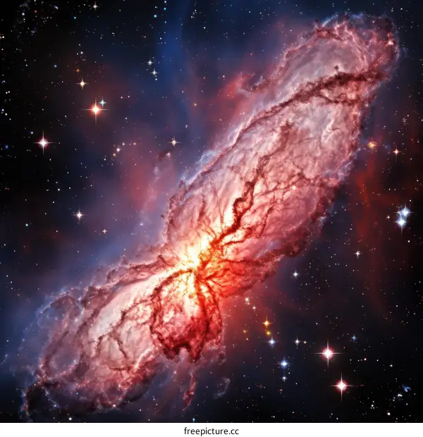 The Tarantula Nebula, a region of star formation in the Large Magellanic Cloud