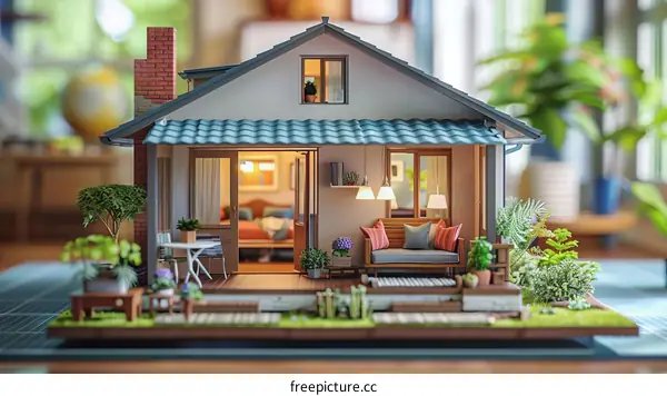 A cozy home with a garden