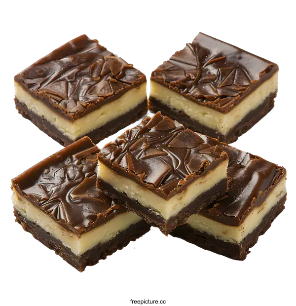 [Transparent Background PNG]Chocolate and Vanilla Cake Bars