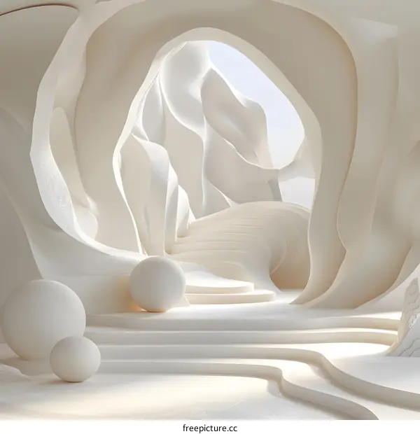 Combination of Subtle Geometric Shapes and Light and Shadow