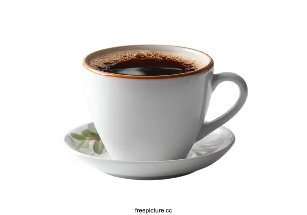 [Transparent Background PNG]Aromatic Cup of Coffee on White Background