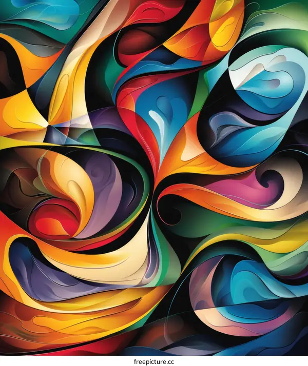 Multi-Colored Abstract Painting