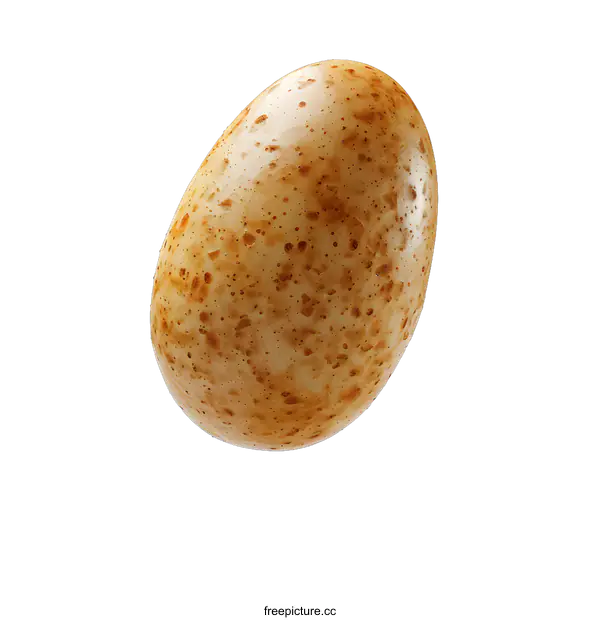 [Transparent Background PNG]A photo of a single brown potato on a white background