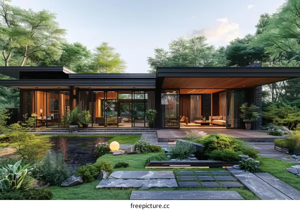 Modern House Surrounded by Nature