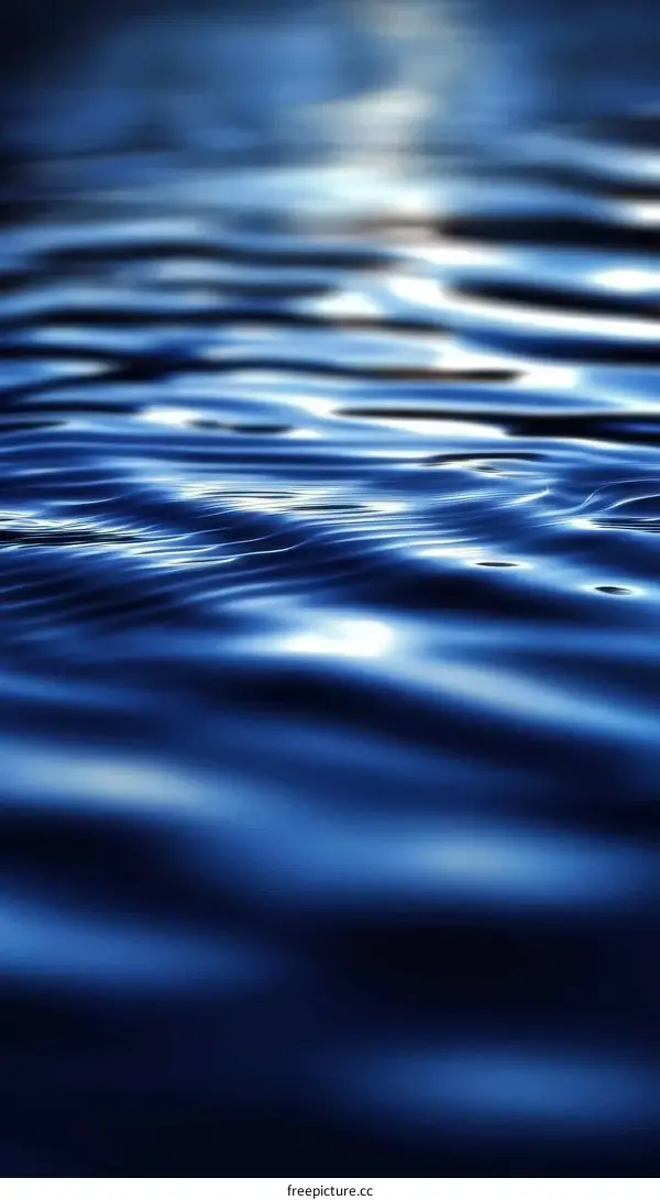 Abstract Deep Blue Water Surface Texture
