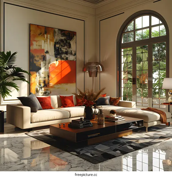 Modern minimalist living room