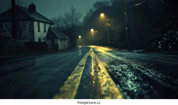 Desolate Street at Night