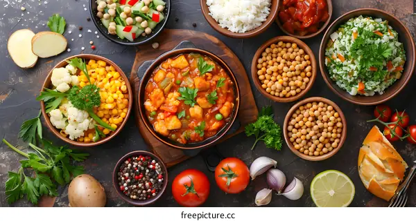 Indian Vegetarian Food Variety