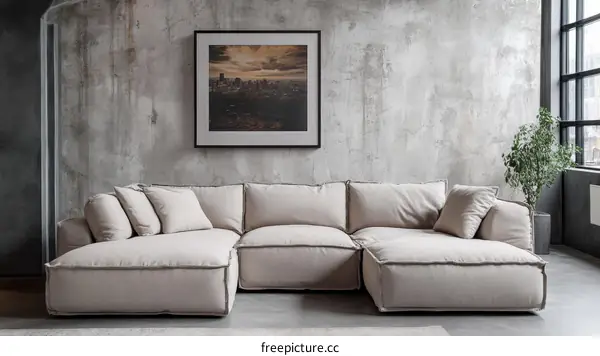 Modern Sectional Sofa in a Contemporary Living Room