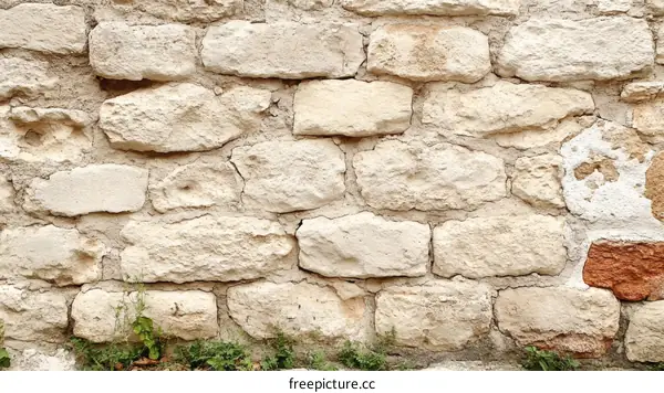 Aged Stone Wall Texture Background