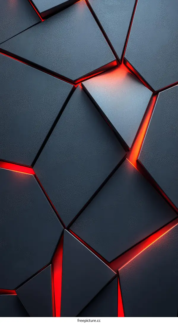Abstract Geometric Dark and Red Design