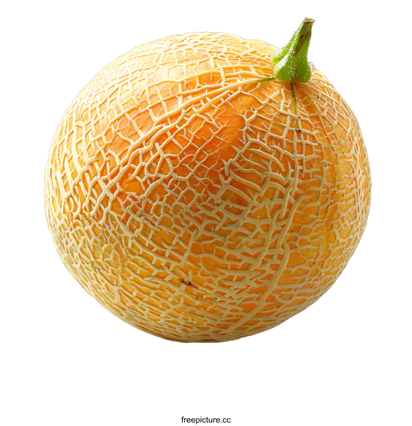 [Transparent Background PNG]A closeup image of a cantaloupe melon