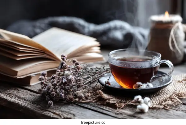 Cozy Autumnal Reading and Tea Time